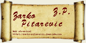 Žarko Pitarević vizit kartica